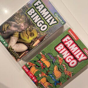 Family Bingo (Shrek and‎ Ninja Turtles) (Set of TWO / new /kids/x)